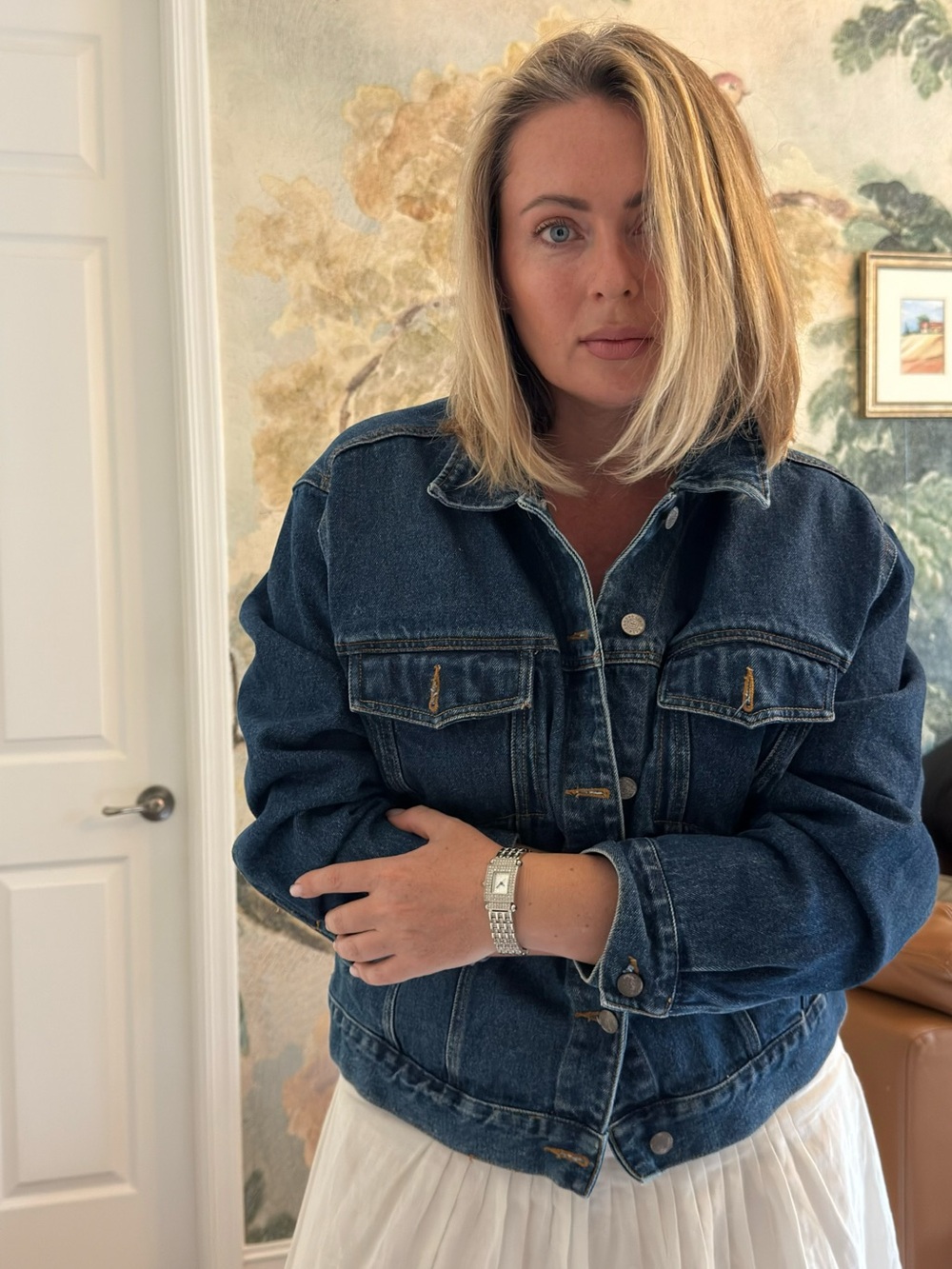 Classic vintage denim jacket by Bill Blass, size L, oversized style - Picture 4 of 6